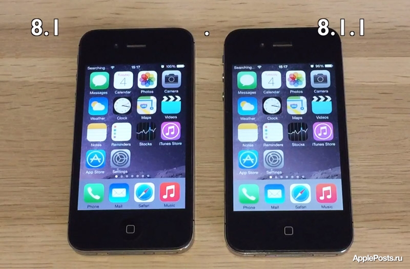 iOS 8.1.1 против iOS 8.1: тест быстродействия на старых устройствах