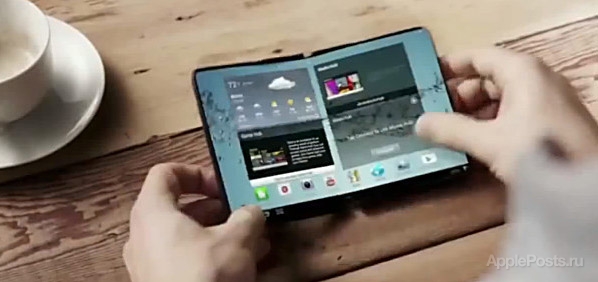 Samsung работает над первым в мире смартфоном со складывающимся дисплеем