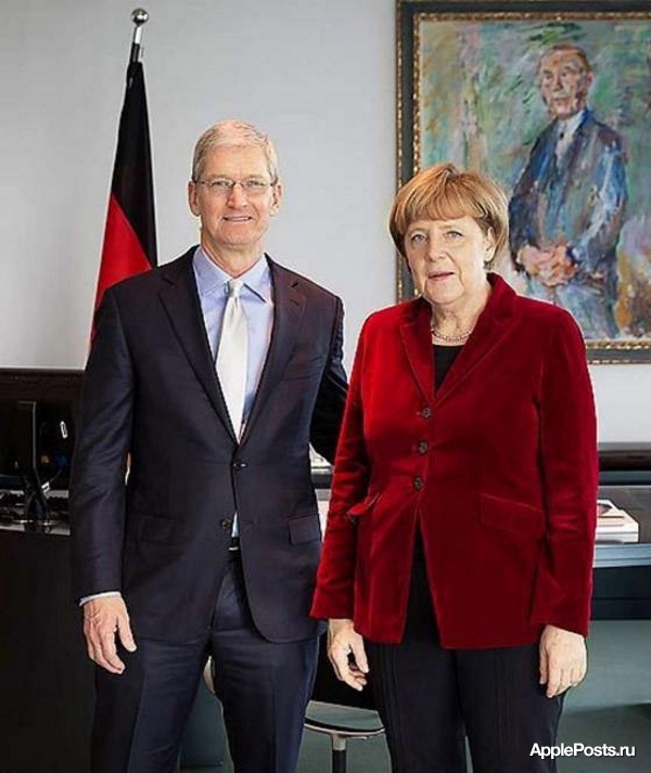 Тим Кук встретился с канцлером Германии Ангелой Меркель во время визита в Берлин