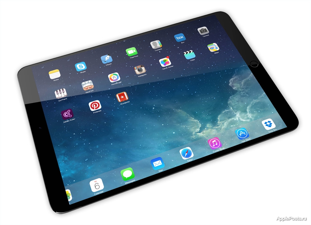 iPad Pro получит 12,2-дюймовый дисплей, стереодинамики и корпус толщиной 7 мм