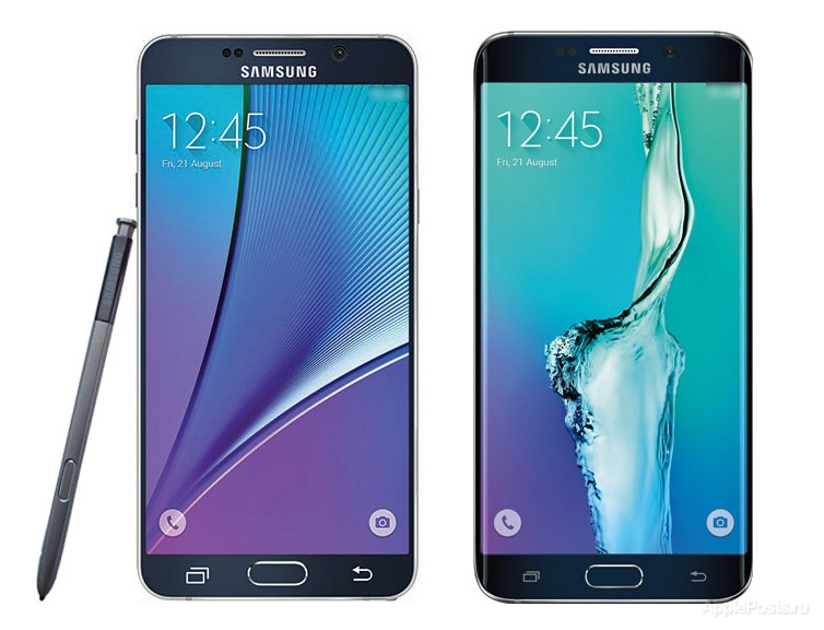 Опубликованы пресс-фотографии и характеристики Samsung Galaxy Note 5 и Galaxy S6 edge Plus