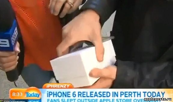 Первый покупатель iPhone 6 в Австралии уронил смартфон при распаковке